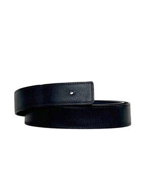 Hermes Belt Navy Blue Waist 88 30 Box Calf Taurillon Clemence